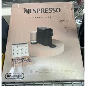 Nespresso Vertuo Pop+ Coffee and Espresso Machine by De'Longhi, Liquorice Black